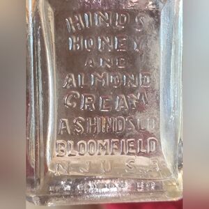 Vtg A.S. HINDS Honey & Almond Cream Bottle. 1920's